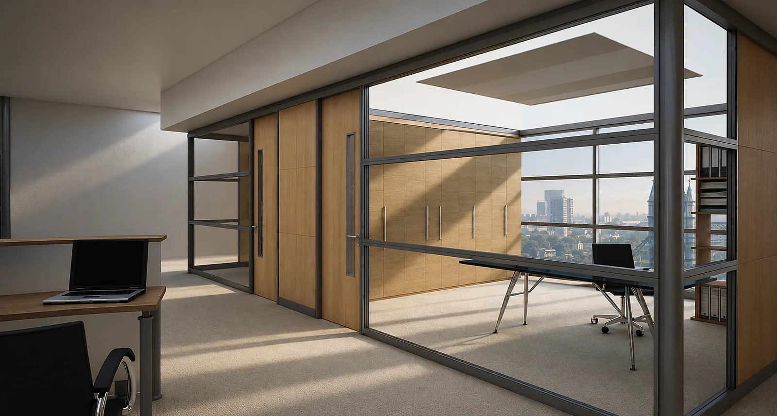 Fire-rated glazed systems on site