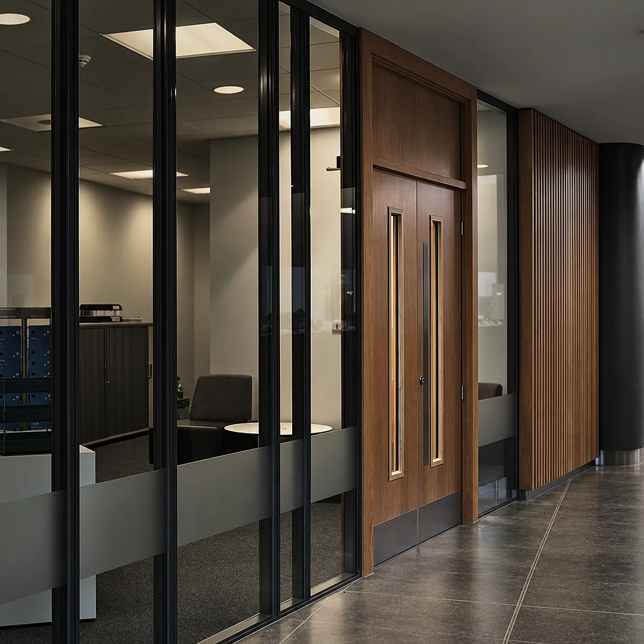 Fire-rated glazed systems on site