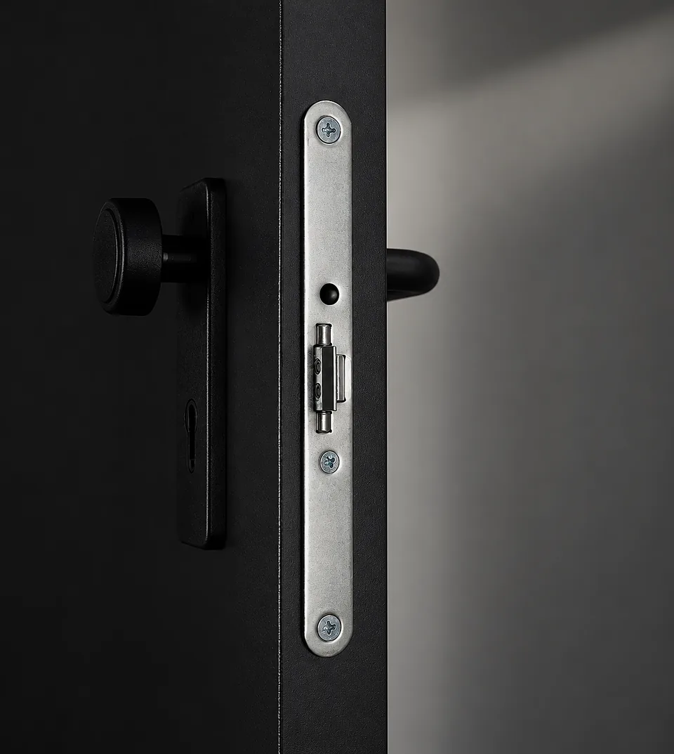Fire-rated mortice lock with thumb-turn