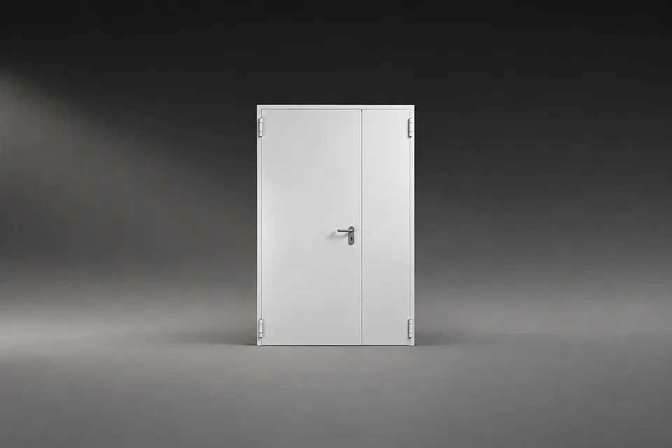 Light-finish single-leaf steel door